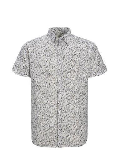 Jprblasummer Print Shirt S/S Ss24 Sn Tops Shirts Short-sleeved White J...