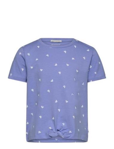 Cropped All Over Print T-Shirt Tops T-shirts Short-sleeved Blue Tom Ta...