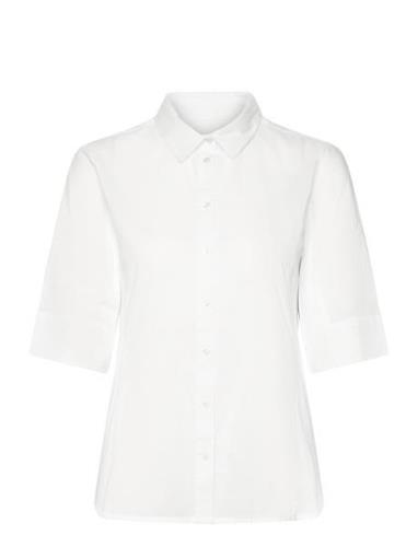 Emmalenapw Sh Tops Shirts Short-sleeved White Part Two
