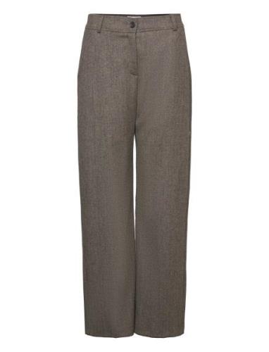 Thanis-Cw - Bukser Bottoms Trousers Wide Leg Brown Claire Woman