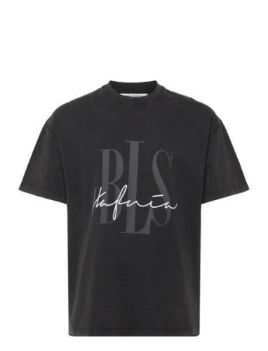 Signature T-Shirt Designers T-shirts Short-sleeved Black BLS Hafnia