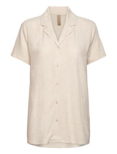 Sc-Alema Tops Shirts Short-sleeved Cream Soyaconcept
