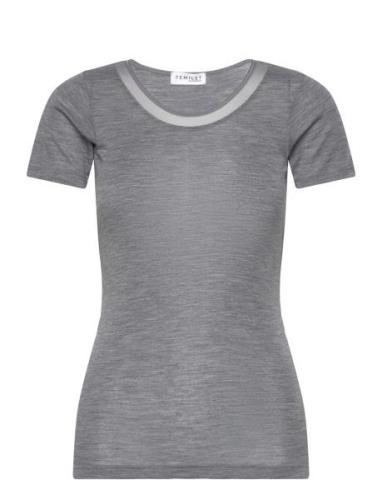 Juliana T-Shirt Short Sleeve Tops T-shirts & Tops Short-sleeved Grey F...