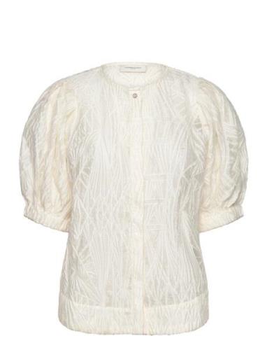 Cmbaloon-Shirt Tops Blouses Short-sleeved White Copenhagen Muse