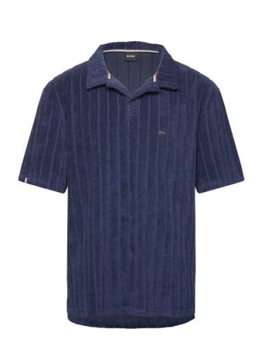 Polo Shirt Tops Polos Short-sleeved Navy BOSS