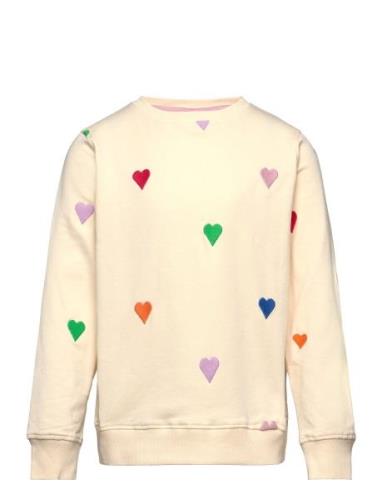 Tnheart Sweatshirt Tops Sweat-shirts & Hoodies Sweat-shirts Cream The ...