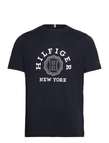Hilfiger Coin Tee Tops T-shirts Short-sleeved Navy Tommy Hilfiger