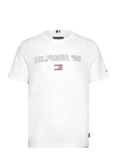 Hilfiger 85 Tee Tops T-shirts Short-sleeved White Tommy Hilfiger