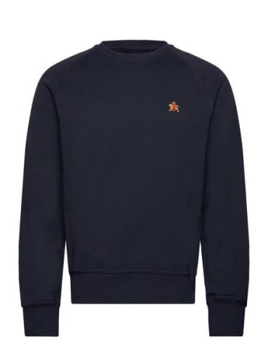 Logo Crew Neck Tops Sweat-shirts & Hoodies Sweat-shirts Navy Baracuta