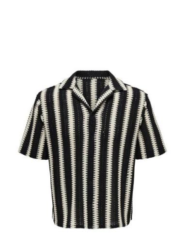 Onsdani Crochet Ss Shirt Fw Tops Shirts Short-sleeved Black ONLY & SON...