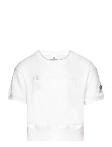 Crewneck Croptop T-Shirt Sport T-shirts Short-sleeved White Champion