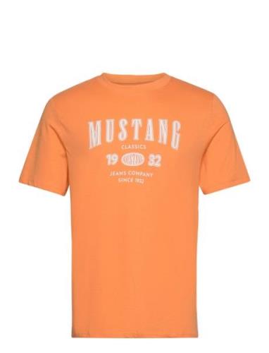 Style Austin Tops T-shirts Short-sleeved Orange MUSTANG