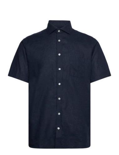 Bs Lott Casual Modern Fit Shirt Tops Shirts Short-sleeved Navy Bruun &...
