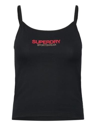 Sportswear Logo Fitted Cami Tops T-shirts & Tops Sleeveless Black Supe...