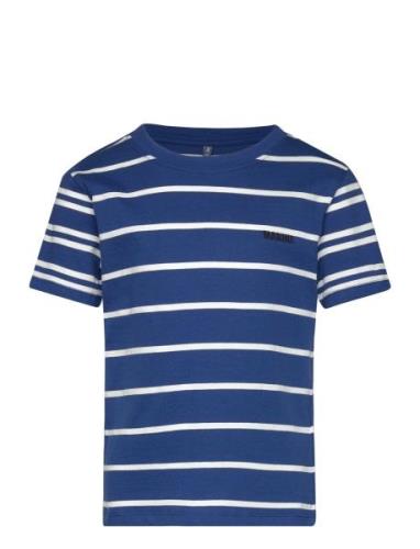 Kobdon S/S Tee Box Jrs Tops T-shirts Short-sleeved Blue Kids Only