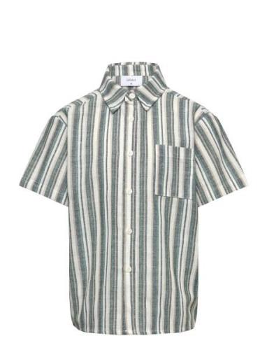 Namur Stripe Shirt Tops T-shirts Short-sleeved Green Grunt