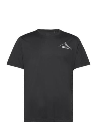 Peak Graphic T M Sport T-shirts Short-sleeved Black Jack Wolfskin