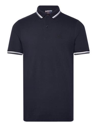 Sportswear Relaxed Tipped Polo Tops Polos Short-sleeved Navy Superdry