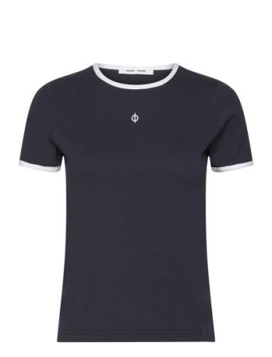 Salia T-Shirt 14508 Tops T-shirts & Tops Short-sleeved Navy Samsøe Sam...