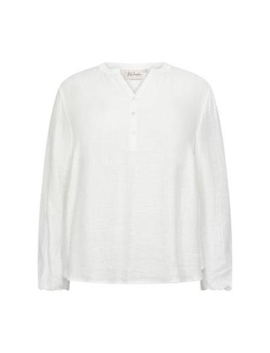 Wa-Caysa Tops Blouses Long-sleeved White Wasabiconcept