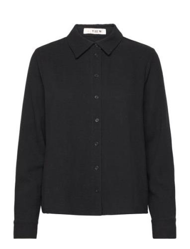 Lerke Shirt Tops Shirts Long-sleeved Black A-View
