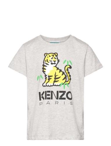 Short Sleeves Tee-Shirt Tops T-shirts Short-sleeved Grey Kenzo