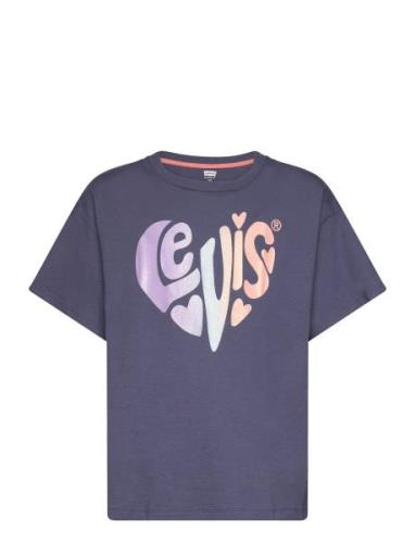 Levi's® Heart Over D Tee Tops T-shirts Short-sleeved Blue Levi's