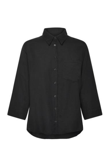 Carolina Shirt Tops Shirts Long-sleeved Black Movesgood