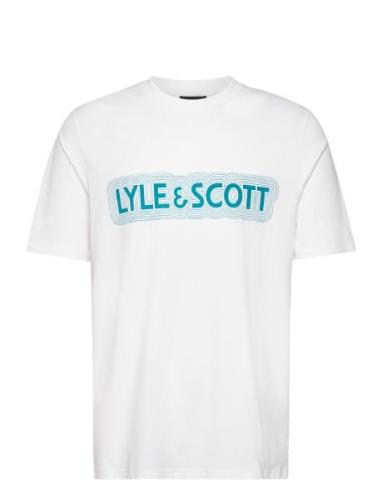 Vibrations Print T-Shirt Tops T-shirts Short-sleeved White Lyle & Scot...