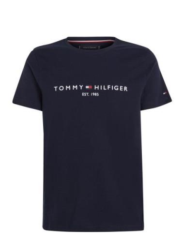 Core Tommy Logo Tee Tops T-shirts Short-sleeved Navy Tommy Hilfiger