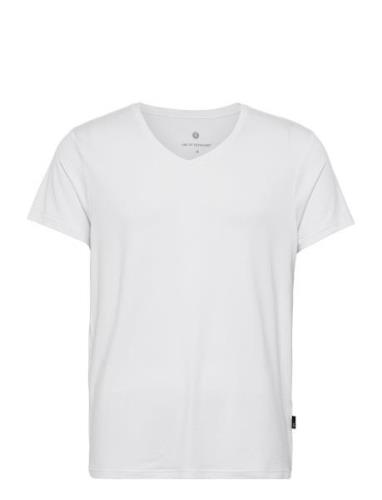 Jbs Of Dk V-Neck Tops T-shirts Short-sleeved White JBS Of Denmark