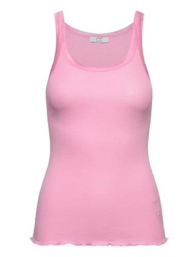 Cc Heart Silk Camisole Tops T-shirts & Tops Sleeveless Pink Coster Cop...