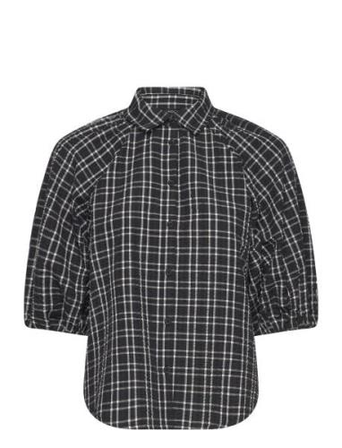 Blouse Rita Tops Shirts Long-sleeved Black Lindex