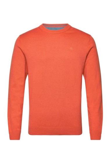 Basic Crewneck Knit Tops Knitwear Round Necks Orange Tom Tailor