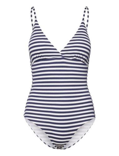 Ibiza Swimsuit Jacquard Badedrakt Badetøy Navy Missya