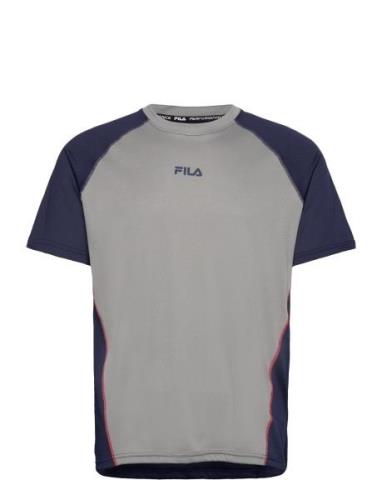 Rivoli Running Tee Tops T-shirts Short-sleeved Grey FILA