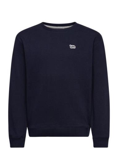 Badge Lb Crew Tops Sweat-shirts & Hoodies Sweat-shirts Navy Lee Jeans