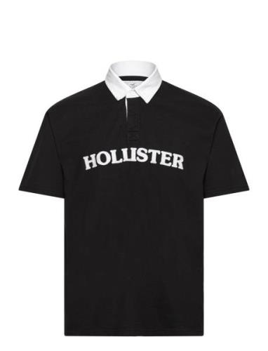 Hco. Guys Knits Tops Polos Short-sleeved Black Hollister