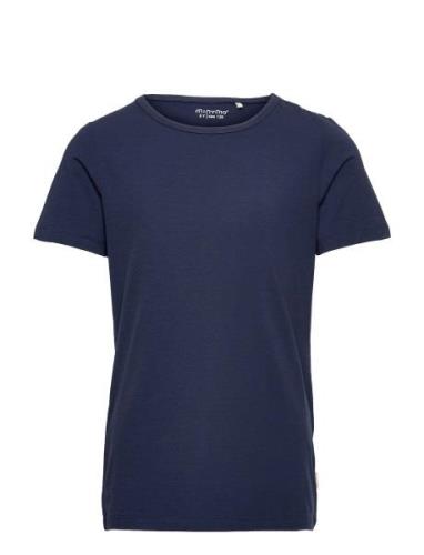 Blouse Ss - Bamboo Tops T-shirts Short-sleeved Blue Minymo