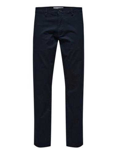 Slh175-Slim New Miles Flex Pant Noos Bottoms Trousers Chinos Navy Sele...