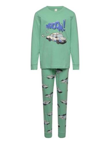 Pajama Cars Dinos Pyjamas Sett Green Lindex