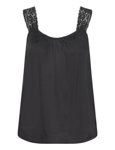 Crlinga Top Tops T-shirts & Tops Sleeveless Black Cream