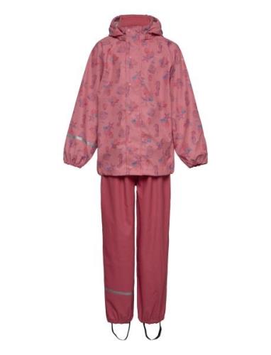 Rainwear Set - Aop Outerwear Rainwear Rainwear Sets Pink CeLaVi