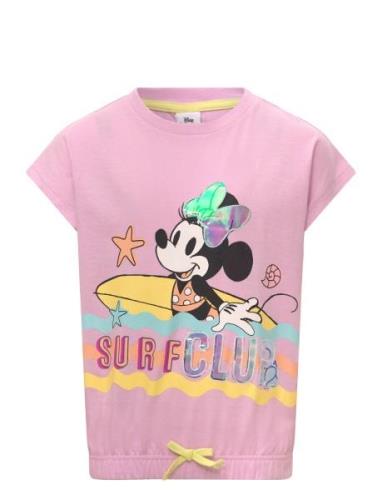 Tshirt Tops T-shirts Short-sleeved Pink Minnie Mouse