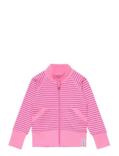 Zip Sweater Tops Sweat-shirts & Hoodies Sweat-shirts Pink Geggamoja