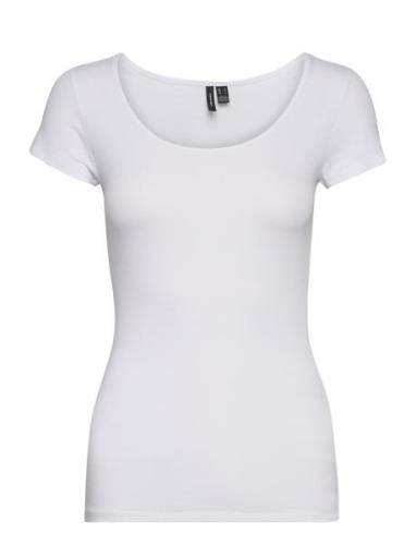 Vmmaxi My Soft Ss U-Neck Noos Tops T-shirts & Tops Short-sleeved White...