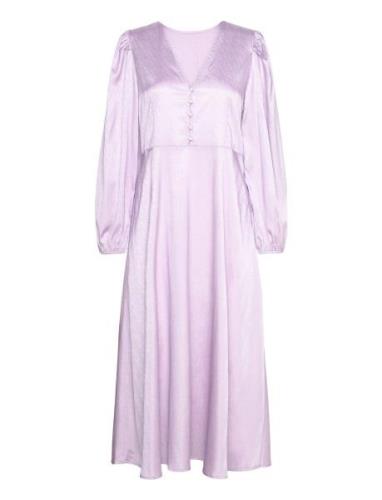 Enitta Dress Knelang Kjole Purple A-View