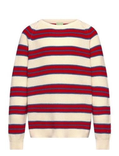 Rib Sweater Tops Knitwear Pullovers Red FUB