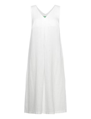 Dress Knelang Kjole White United Colors Of Benetton