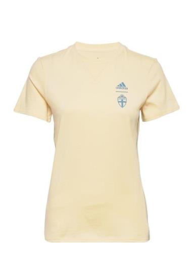 Sweden 21/22 Travel Tee W Sport T-shirts & Tops Short-sleeved Cream Ad...